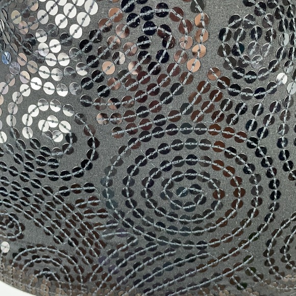 White House Black Market Lined Black Sequin Circle/Swirl Tank Top - Size XS - Picture 10 of 15